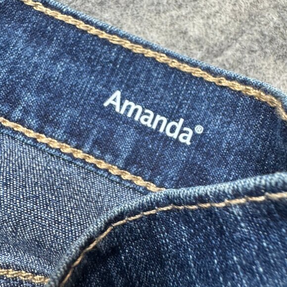 Gloria Vanderbilt Jeans Womens Size 8 Capri Denim Distressed Amanda Skimmer NEW - Picture 7 of 15